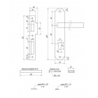 Замок врезной APECS 2223-AB (UA)