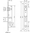Замок врізний APECS 38-R-NI