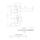 Ручки на планці APECS HP-72.1303 BL (к 2000-ZN комплект ручок)