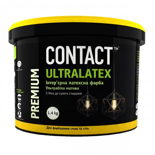Інтер'єрна латексна фарба "CONTACT" (Ultaralatex) 4,2кг Інтер'єрна латексна фарба "CONTACT" (Ultaralatex) 4,2кг