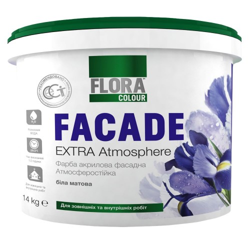 Фасадная акриловая краска "FLORA COLOUR" 1,4 кг