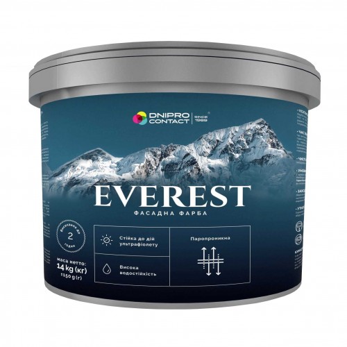 Фасадна акрилова фарба "EVEREST" 1,4кг Фасадна акрилова фарба "EVEREST" 1,4кг