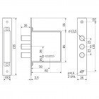 Замок врезной ГАРДИАН 10.01 4 кл накл+отв.