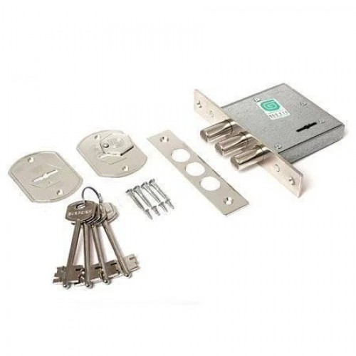 Замок врезной ГАРДИАН 10.01 4 кл накл+отв.
