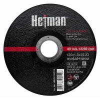 Круг відрізний для металу + нерж Hetman 41 14А 125х1.0х22.23 (HMCD1252210)