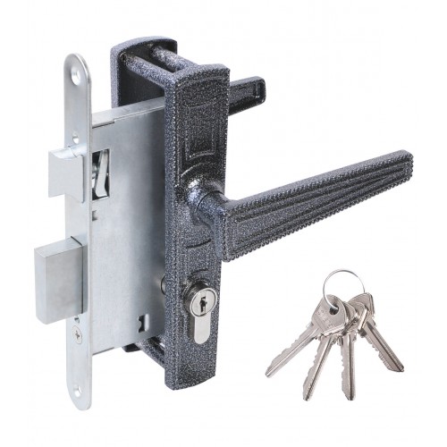 Замок врезной Омега ЗВ7.01 серебро