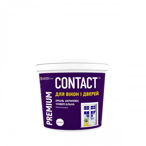 Эмаль акриловая универсальная "CONTACT" белая 0,4 л
