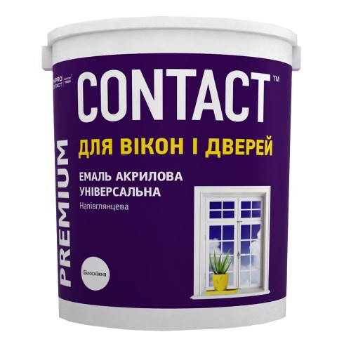 Эмаль акриловая универсальная "CONTACT" белая 2,5 л