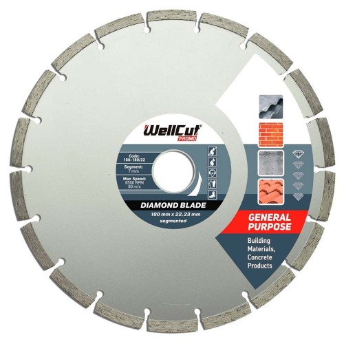 Алмазний круг Wellcut Promo Ø180*7*22,23 мм Сегмент