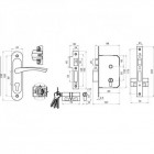 Замок врезной Омега ЗВ7 медь