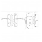 Замок врезной Омега ЗВ9.1-01 серебро