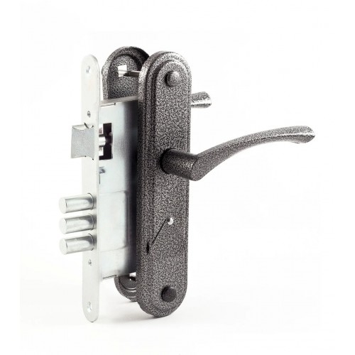 Замок врезной Омега ЗВ9.1-01 серебро