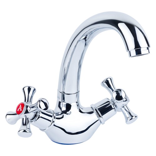 Змішувач PL 1/2 "для кухні гусак короткий вухо на гайці AQUATICA (PL-4B355C)