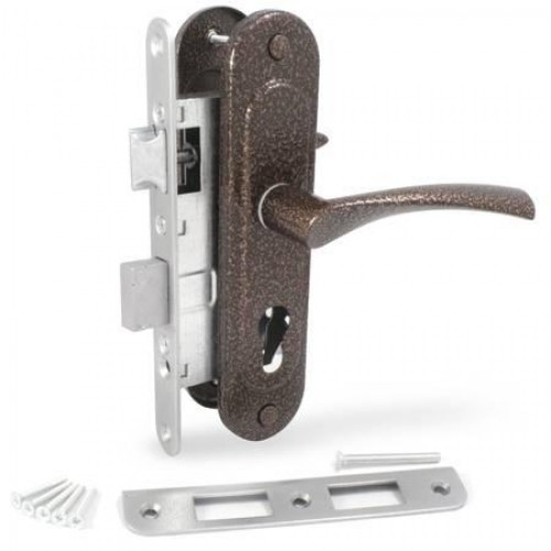 Замок врізний Аріко ЗВ4-У мідь (з ручк, б/ц.)