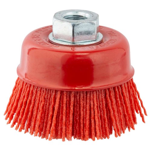 Щітка дротяна чашоподібна Ø75мм М14×2мм (нейлонова)