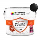 Грунт-эмаль 3 в 1 "Dnipro Contact" черная 2,8 кг