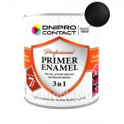 Грунт-эмаль 3 в 1 "Dnipro Contact" черная матовая 0,9 кг