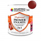 Грунт-эмаль 3 в 1 "Dnipro Contact" красно-коричневая 0,9 кг