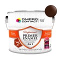 Грунт-емаль 3 в 1 "Dnipro Contact" шоколадна 2,8 кг