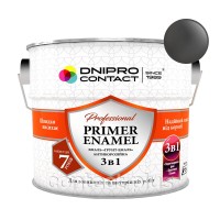 Грунт-емаль 3 в 1 "Dnipro Contact" графит 2,8 кг
