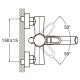 Смеситель HK Ø35 для ванны гусь прямой 150мм дивертор встроенный картриджный AQUATICA (HK-2C130C)