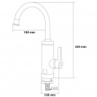 Кран-водонагреватель проточный HZ 3.0кВт 0.4-5бар для кухни гусак ухо на гайке (C) AQUATICA (HZ-6B143C)