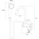 Кран-водонагреватель проточный JZ 3.0кВт 0,4-5бар для ванны гусак ухо на гайке Aquatica
