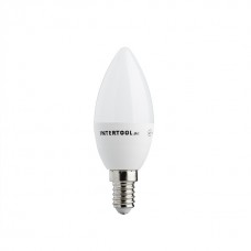 Лампа світлодіодна E14, 5 Вт, 150-300 В, 4000 K, 30000 г INTERTOOL (LL-0152)