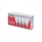 Светодиодные лампы, набор 4 ед. LED A60, E27, 10 Вт, 150-300 В, 4000 K, 30000 г INTERTOOL (LL-4014)