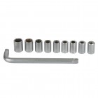 Набір насадок торцевих 1/2" 9шт + вороток (кейс) GRAD (6003035)