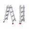 Драбина з алюмінію, універсальна розкладна, телескопічна 4*4 сход. INTERTOOL (LT-2044)