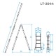 Лестница из алюминия, универсальная раскладная, телескопическая 4*4 лестница. INTERTOOL (LT-2044)