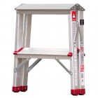 Лестница алюминиевая двухсторонняя 2 ступени, высота 440 мм INTERTOOL (LT-1102)