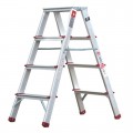 Драбина алюмінієва двостороння 4 сходинки, висота 880 мм INTERTOOL (LT-1104)