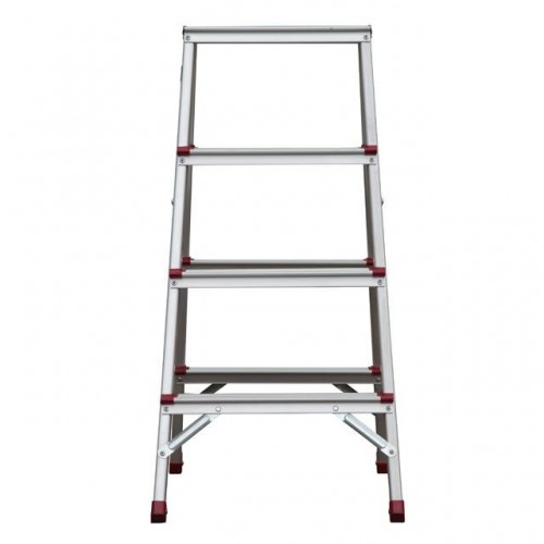 Драбина алюмінієва двостороння 4 сходинки, висота 880 мм INTERTOOL (LT-1104)