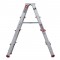 Лестница алюминиевая двухсторонняя 4 ступени, высота 880 мм INTERTOOL (LT-1104)