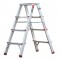 Лестница алюминиевая двухсторонняя 4 ступени, высота 880 мм INTERTOOL (LT-1104)