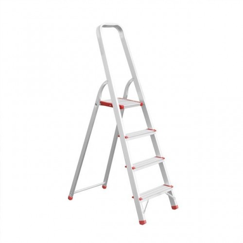 Лестница из алюминия, 4 ступеньки, высота до платформы 850 мм INTERTOOL (LT-1004)