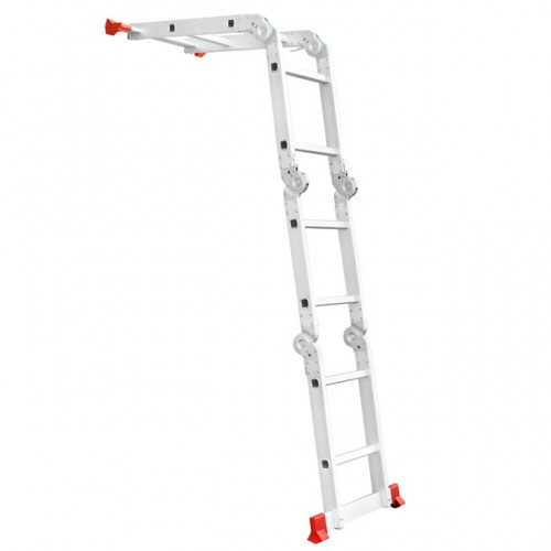 Драбина з алюмінію, багатофункціональна, трансформер, 4*2, 2,38 м INTERTOOL (LT-0028)
