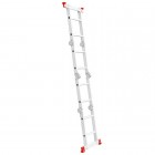 Драбина з алюмінію, багатофункціональна, трансформер, 4*2, 2,38 м INTERTOOL (LT-0028)