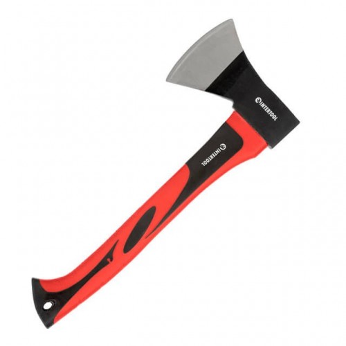 Сокира 600 г, ручка з фібергласу INTERTOOL (HT-0261)