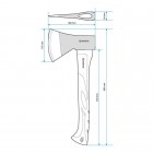 Сокира 800 г, ручка з фібергласу INTERTOOL (HT-0262)