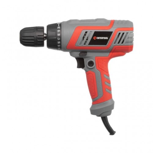 Дрель-шуруповерт электрический 320 Вт, 220 В, 0-750 об/мин, INTERTOOL (DT-0103)
