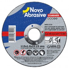 Круг отрезной по металлу + нерж NOVOABRASIVE Standard 115x1.0x22.23 (NAB11510)