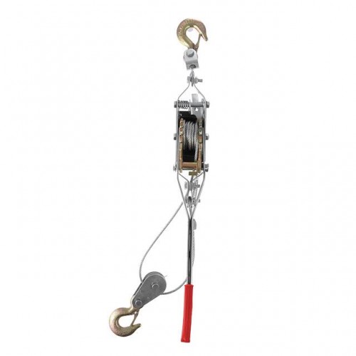 Лебедка рычажная тяговое усилие 2 т, трос 1,5 м*4,5 мм, рабочая длина троса 0,75 м INTERTOOL (GT1442)