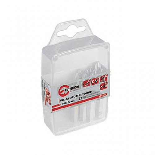 Комплек насадок до викруток PH2 1/4"x50 мм уп.10 од. INTERTOOL (VT-0014)