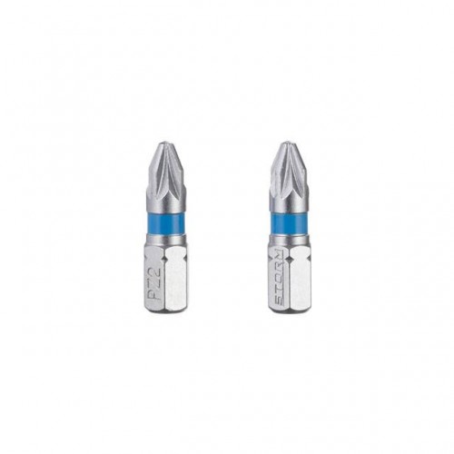Комплект викруткових насадок PZ2 1/4" * 25 мм, S2, уп. 2 од., STORM INTERTOOL (VT-0221)
