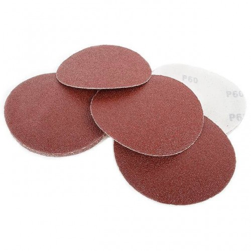 Круг наждачный самоклеящийся 125 мм, бумага класс С, плотность 120 г/м2, К60, уп. 10 ед. INTERTOOL (BT-0506)
