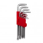Набір ключів Г-подібних TORX 9 шт, Т10-Т50, Cr-V, Big INTERTOOL (HT-0608)