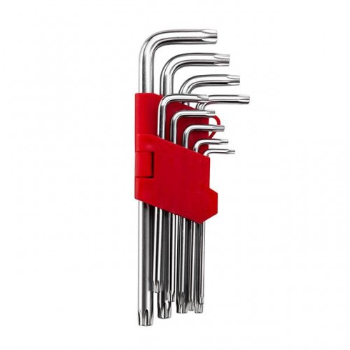 Набір ключів Г-подібних TORX 9 шт, Т10-Т50, Cr-V, Big INTERTOOL (HT-0608)